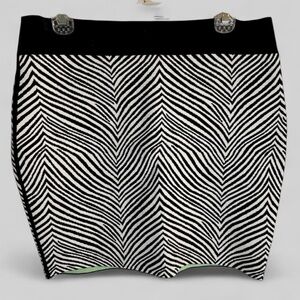 Opening Ceremony Black and White Zebra Patterned Mini Skirt Size Large Barney's